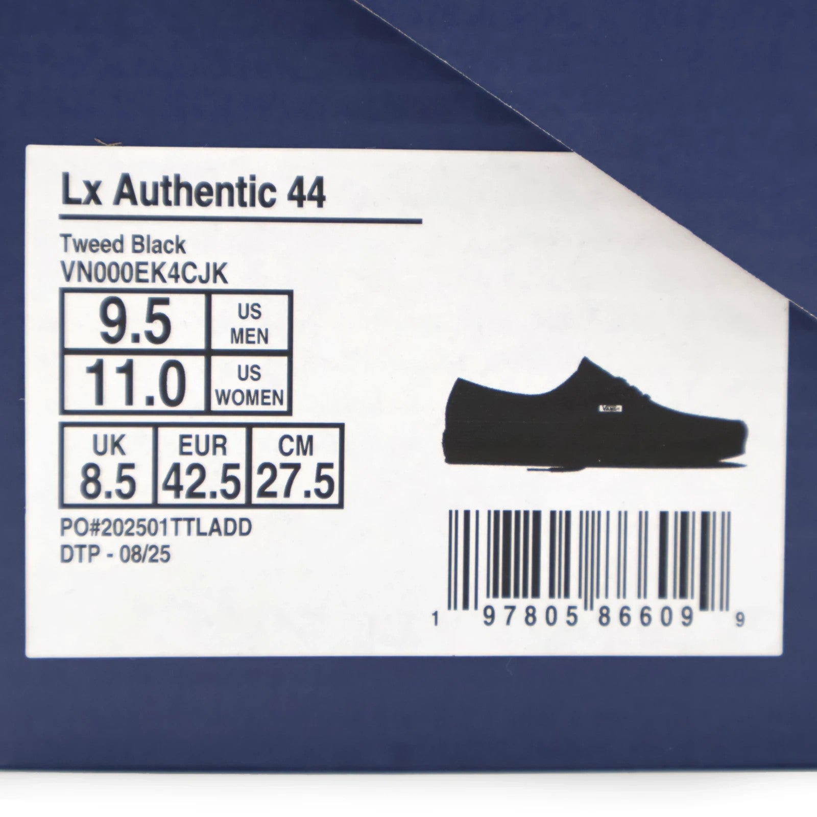 VN000EK4CJK Vans Premium Authentic Tweed Black (Men's)