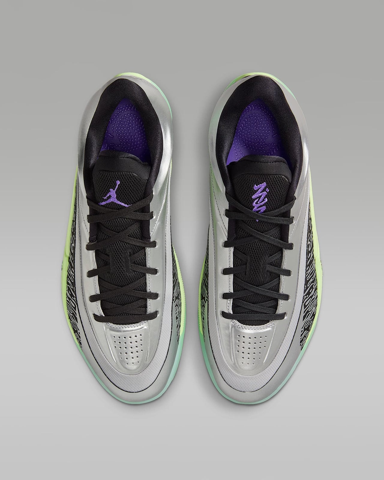 FD0591-005 Nike Jordan Zion 4 Grey Fog Metallic Silver Action Grape Black (Men's