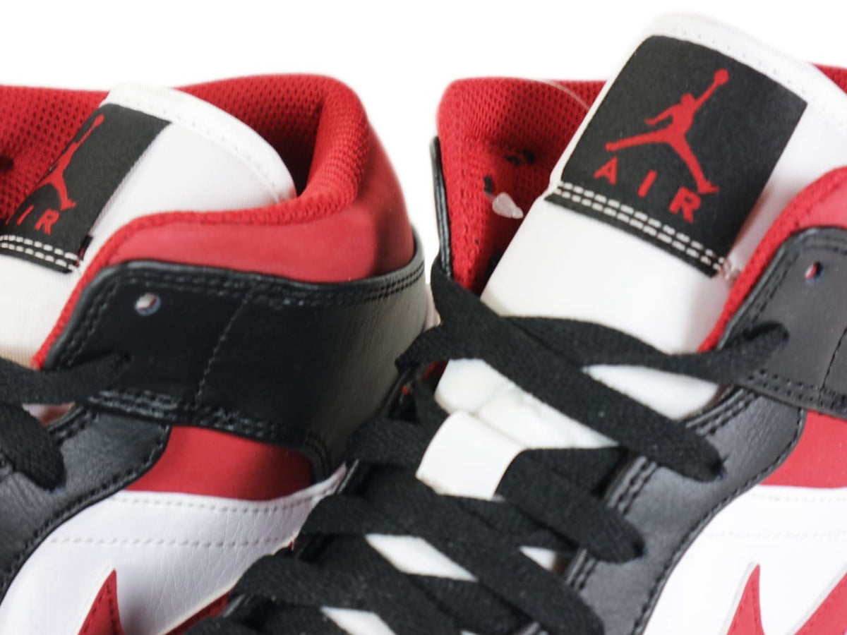 554724-122 Nike Air Jordan 1 Mid "White/Gym Red Black" (Men's)