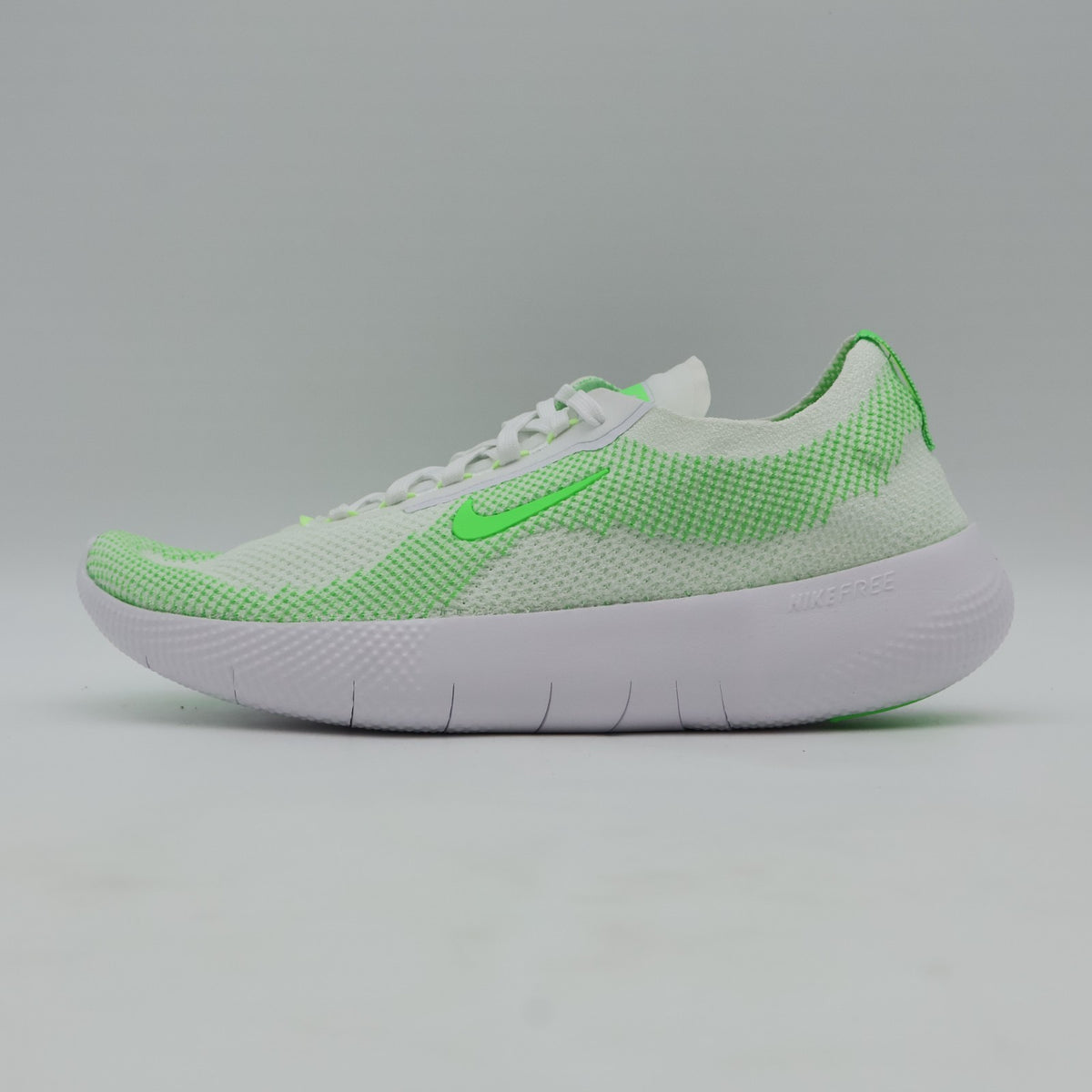 HF1078-102 Nike Free 2025 White Barely Volt Green Strike (Men's)