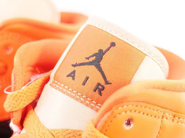 DM3381-600 Nike Air Jordan 1 Mid "Orange/Black" (Women's)