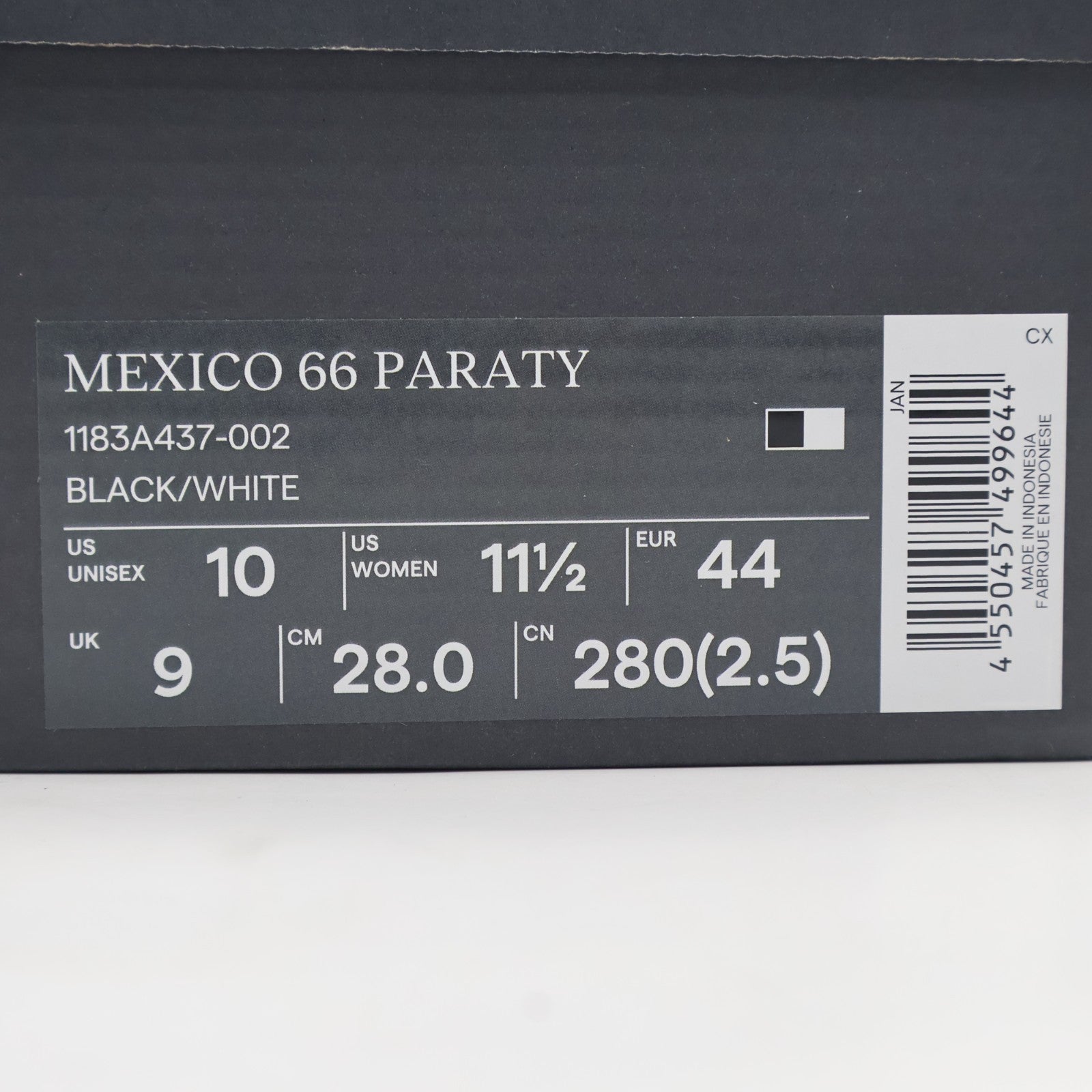 1183A437-002 Onitsuka Tiger Mexico 66 Paraty Black White (Men's)