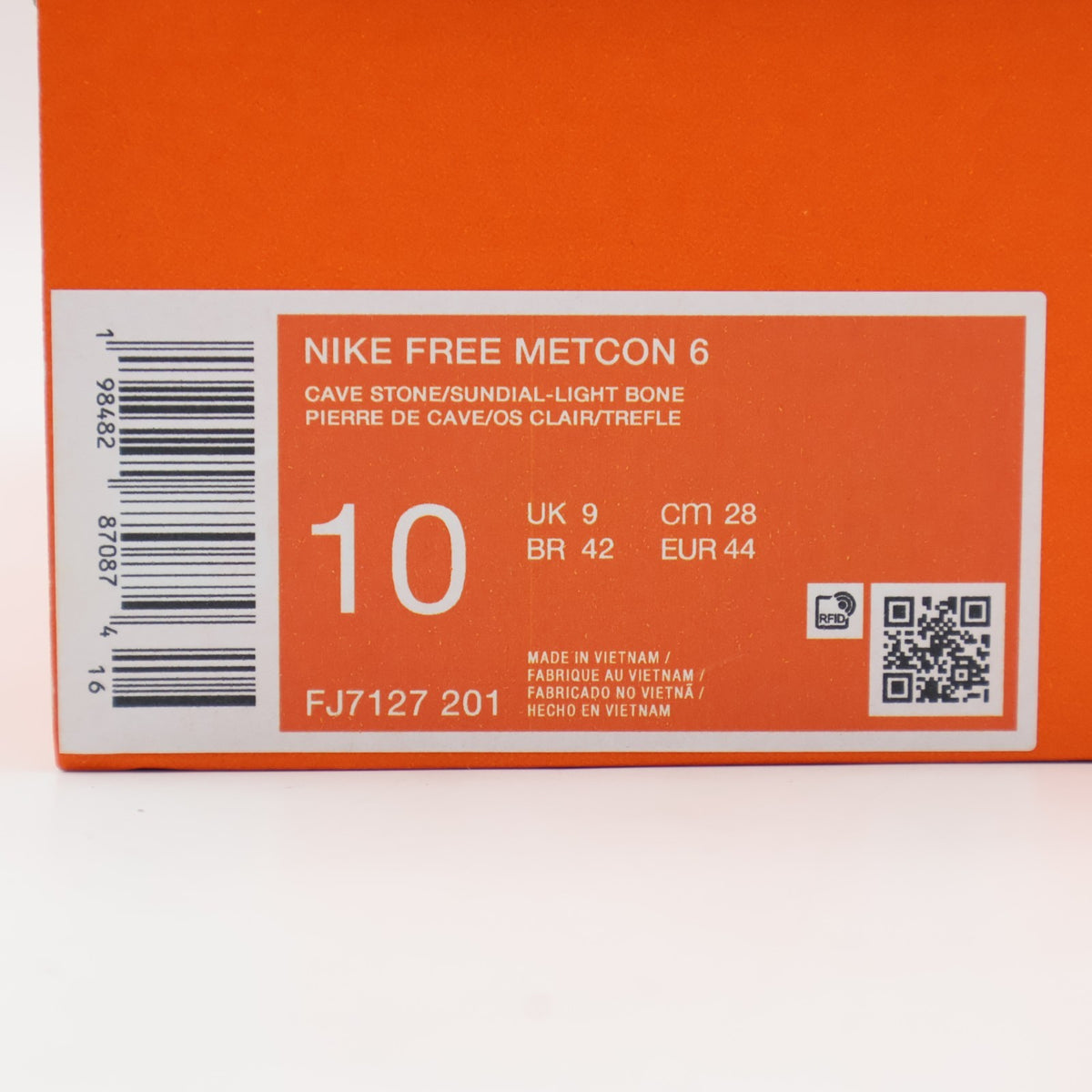 FJ7127-201 Nike Free Metcon 6 Cave Stone Light Bone Sail Sundial (Men's)