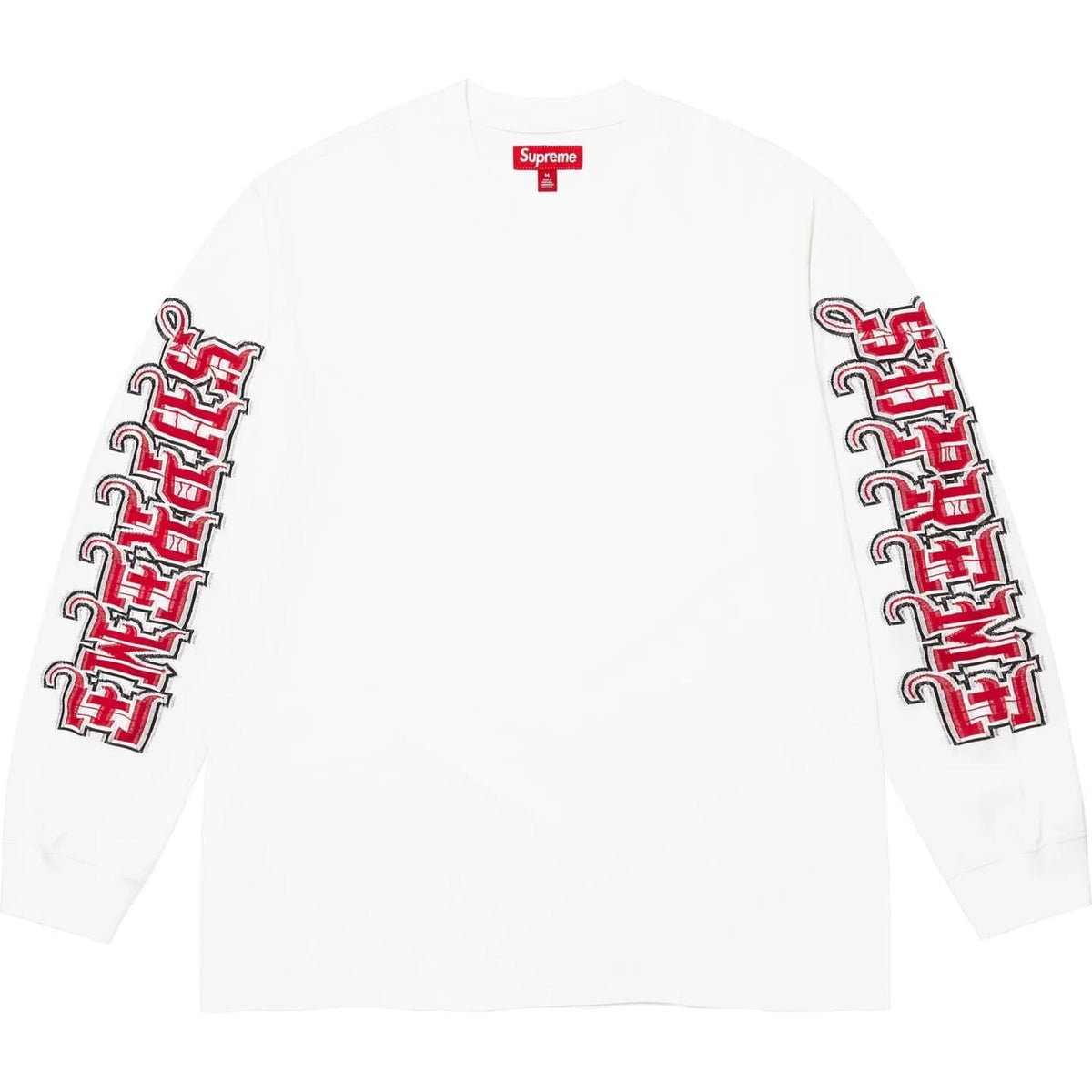 Supreme Intarsia Sleeve L/S Top White