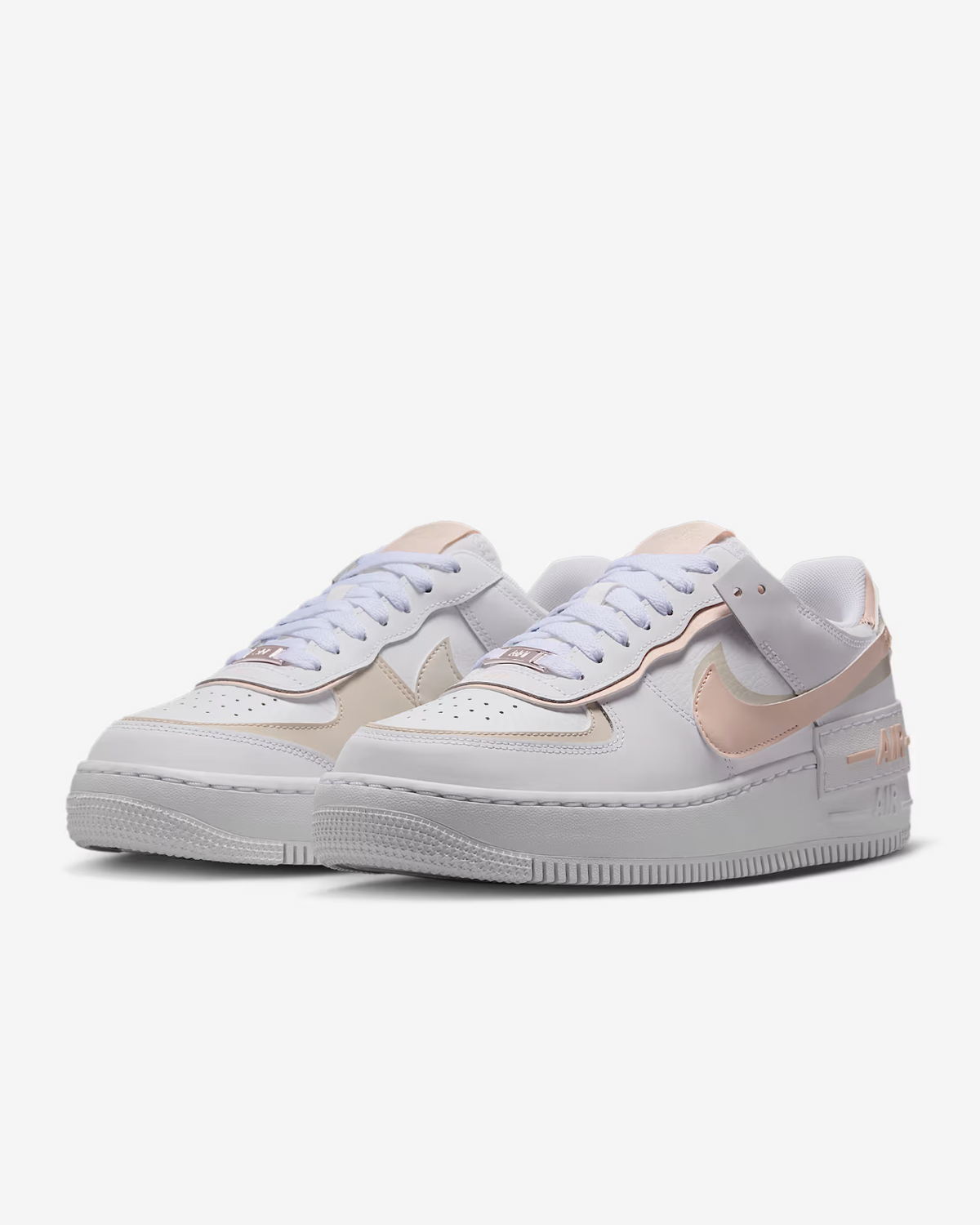 CI0919-121 Nike Air Force 1 Shadow White Light Orewood Brown White Wash (Women's