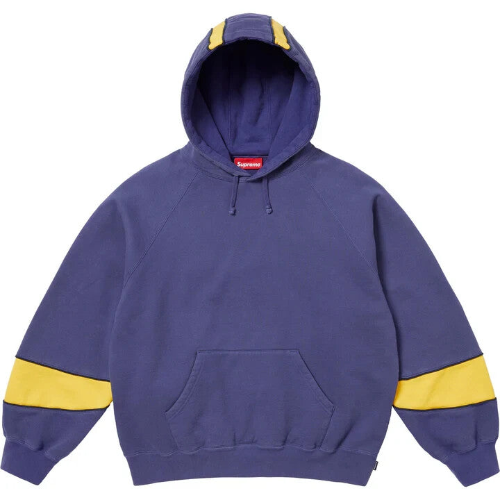 Supreme Paneled Hooded Sweatshirt Washed Navy