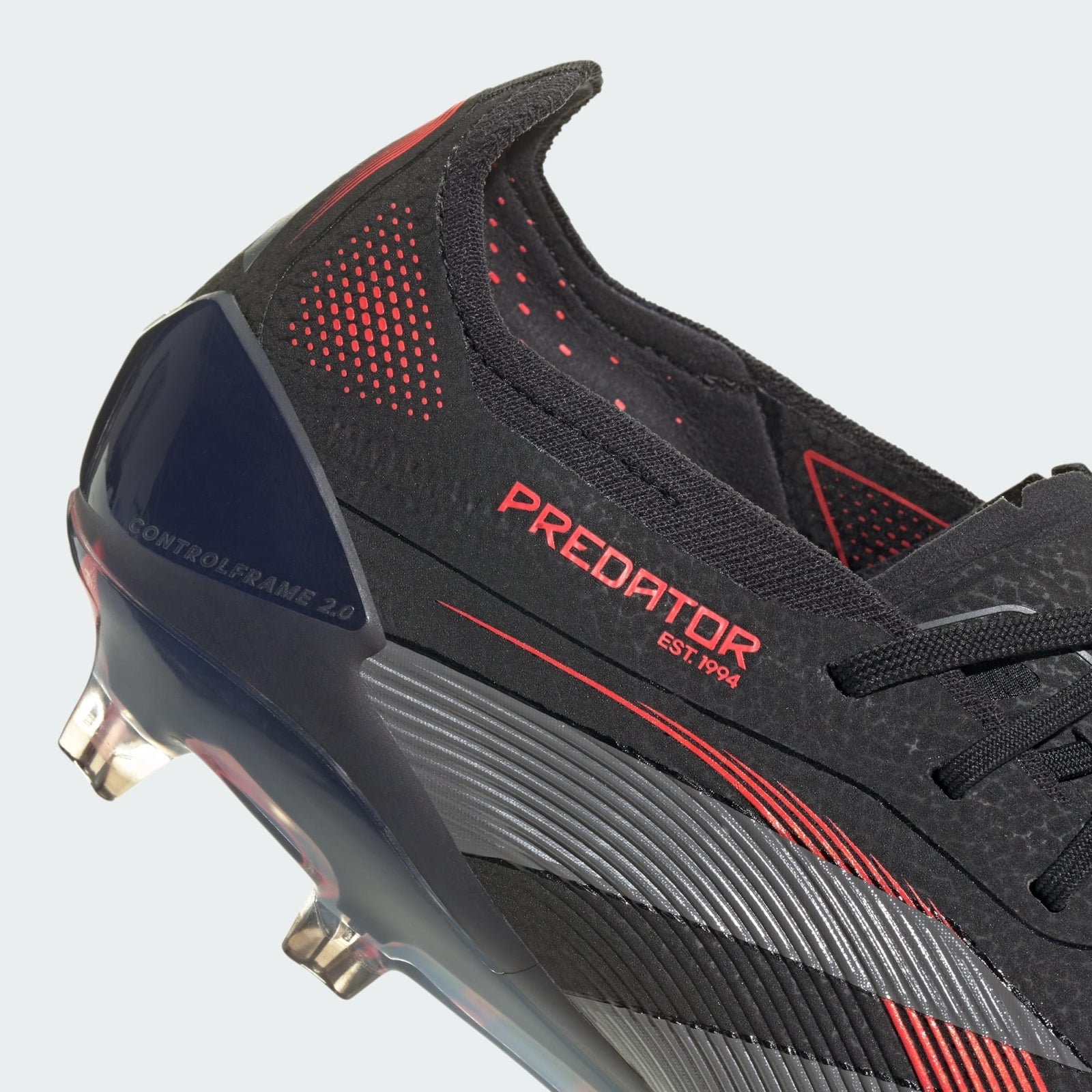 ID3878 adidas Predator Elite FG Core Black Grey Four Lucid Red (Men's)