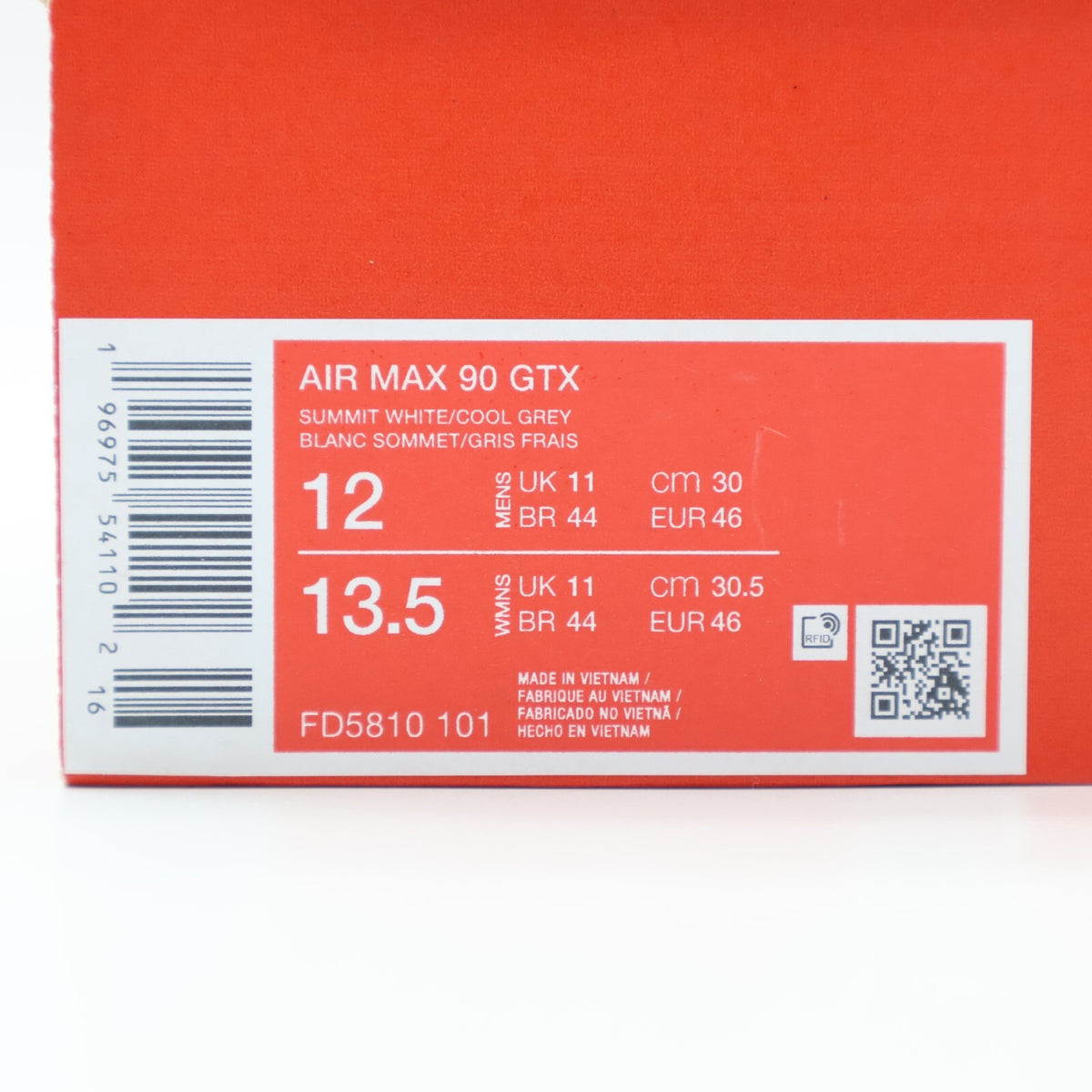 FD5810-101 Nike Air Max 90 GORE-TEX Bright Crimson (Men's)