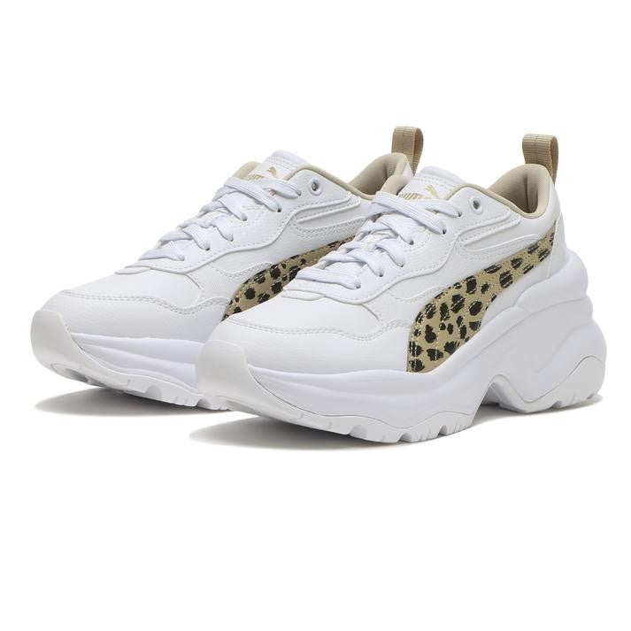 410564-01 Puma Cilia Wedge Leo "White" (Women's)