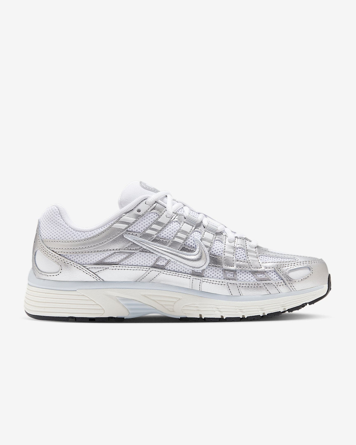 BV1021-106 Nike P-6000 White Blue Tint Sail Metallic Silver (Women's)