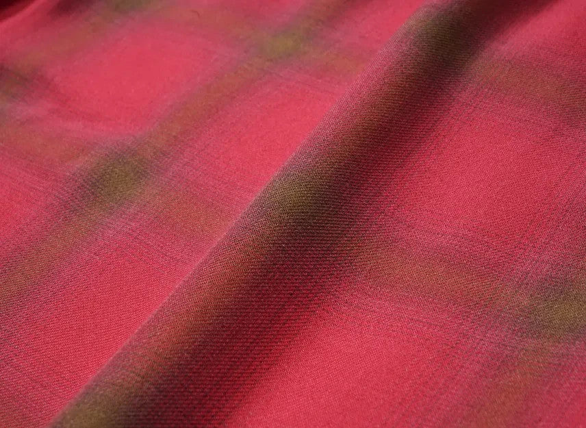 Supreme Shadow Plaid Rayon Shirt "Magenta"