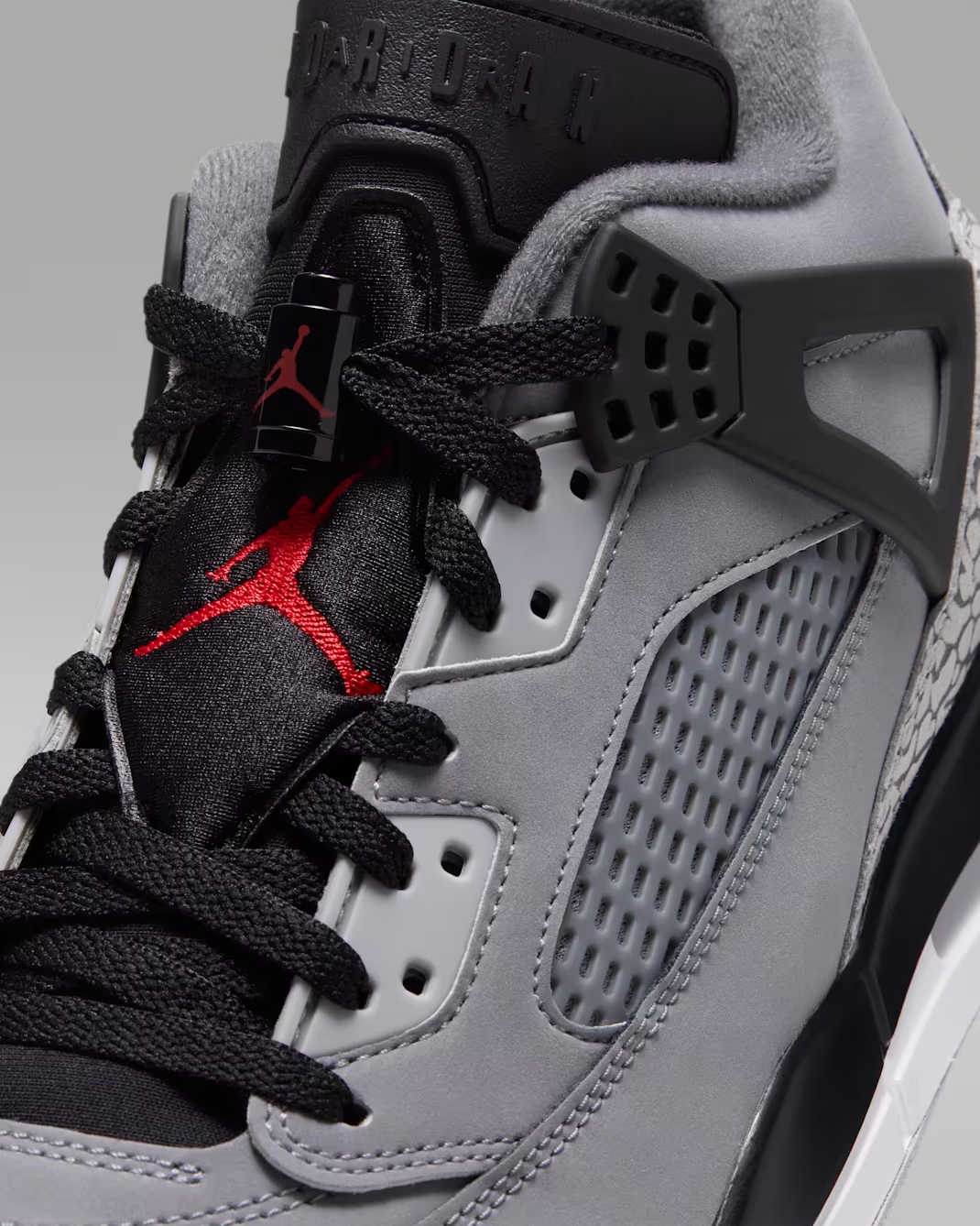 FQ1759-015 Nike Spizike Low "Cool Grey/Black/Wolf Grey/University Red" (Men's)