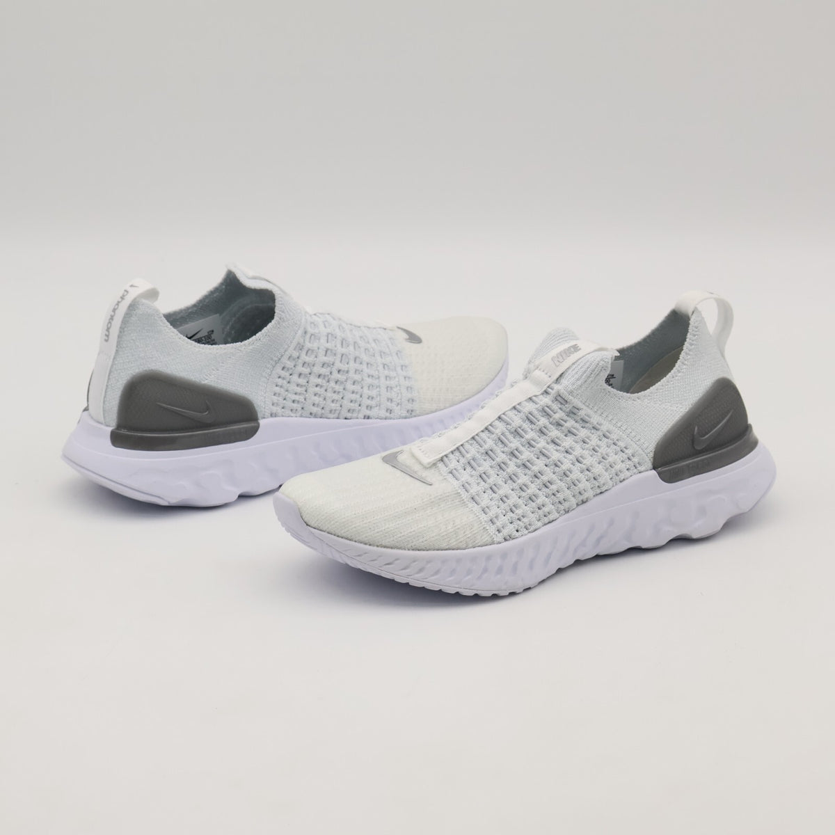 CJ0280-100 Nike React Phantom Run Flyknit 2 True White White Pure Plati (Women's