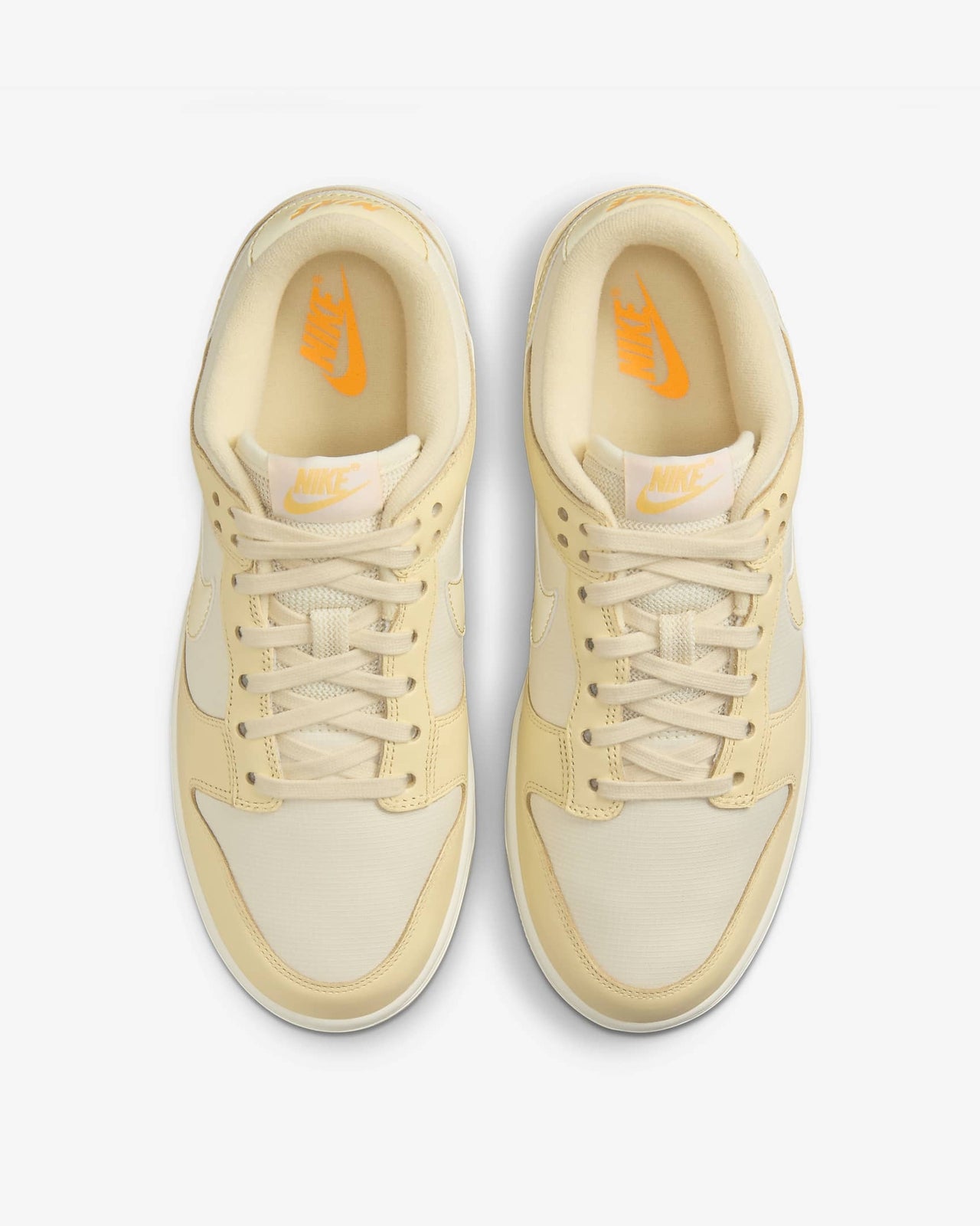 FZ2552-100 Nike Dunk Low Muslin Pale Ivory Laser Orange Team Gold (Women's)