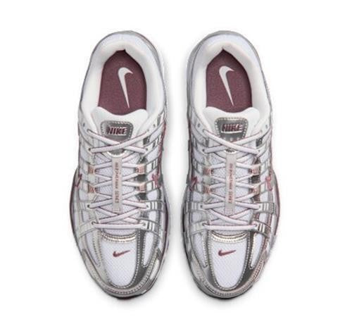 BV1021-110 Nike P-6000 White Metallic Silver Black Tattoo (Women's)