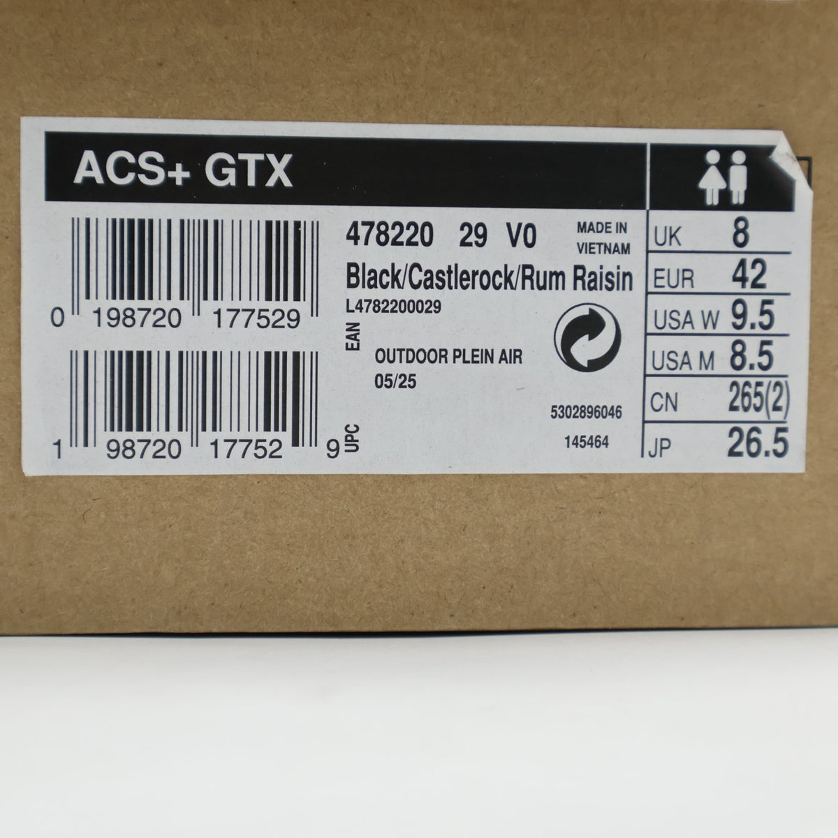 L47822000 Salomon ACS GORE-TEX Black Castlerock (Men's)