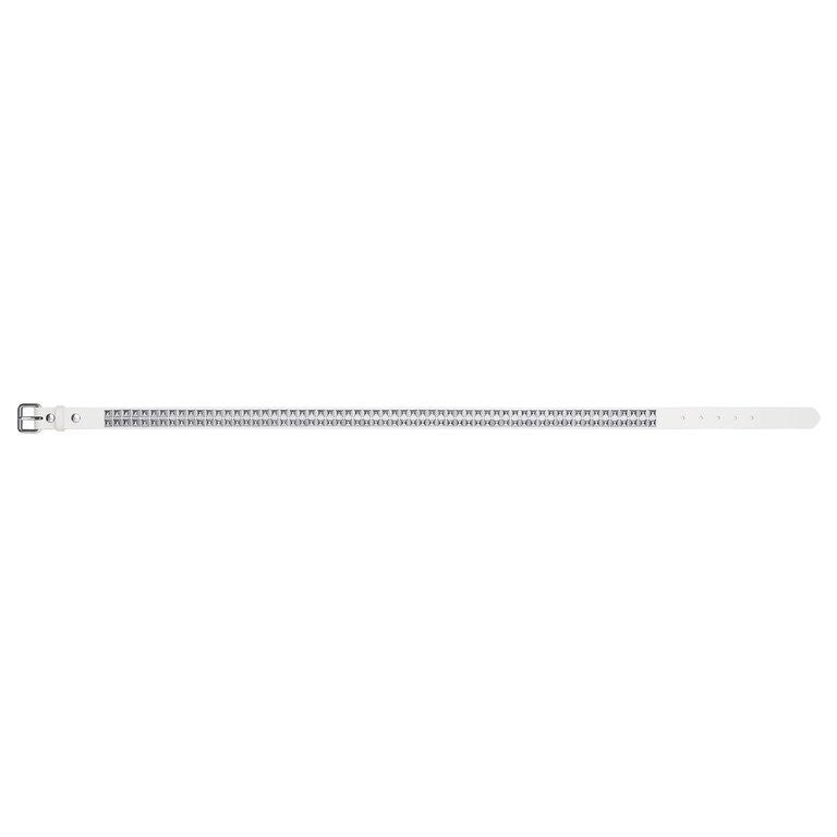 Supreme Studded Leather Belt White