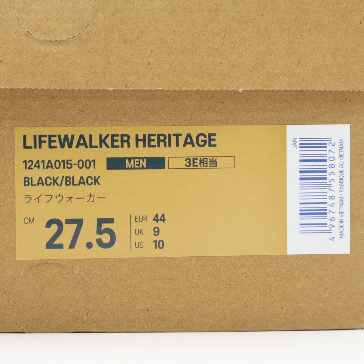 1241A015-001 Asics Lifewalker Heritage Black Black (Men's)