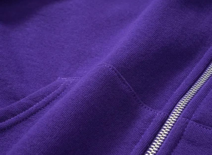 Supreme Devil S Logo Zip Up Hooded Sweatshirt "Purple"