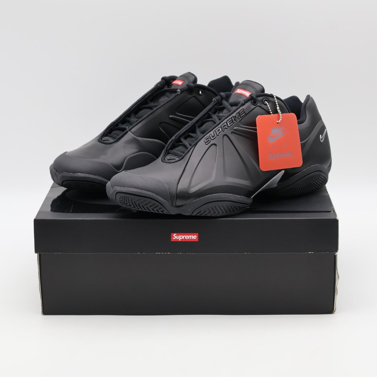 FB8934-001 Supreme Nike Air Zoom Courtposite Black Metallic Silver (Men's)
