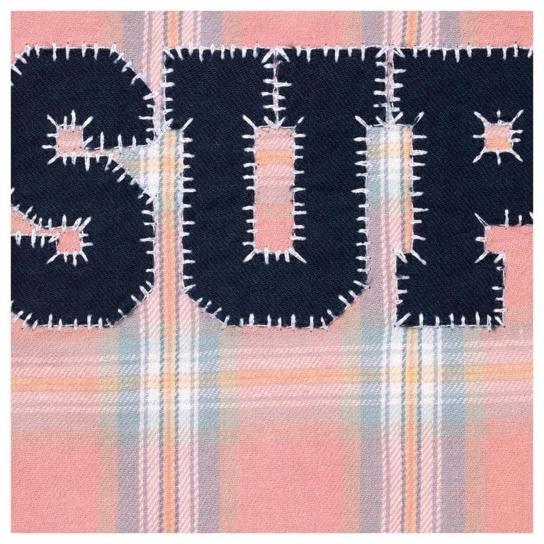 Supreme Applique Hooded Flannel Shirt Pink