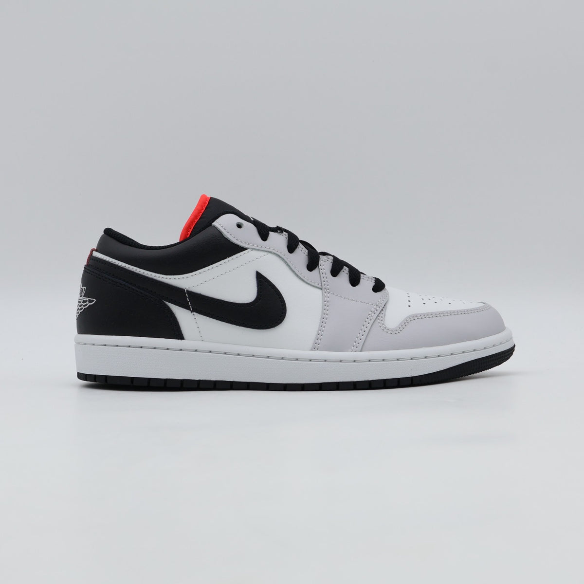 553558-045 Nike Air Jordan 1 Low Neutral Grey Infrared 23 Black (Men's)