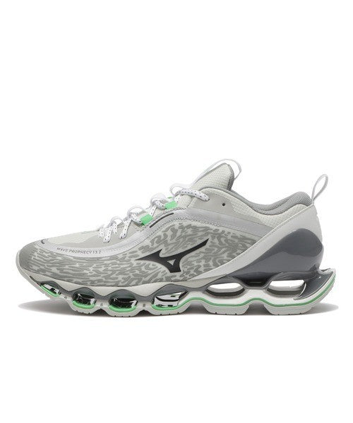 D1GA261303 Mizuno Wave Prophecy 13.2 Grey Light Grey Light Green (Men's)