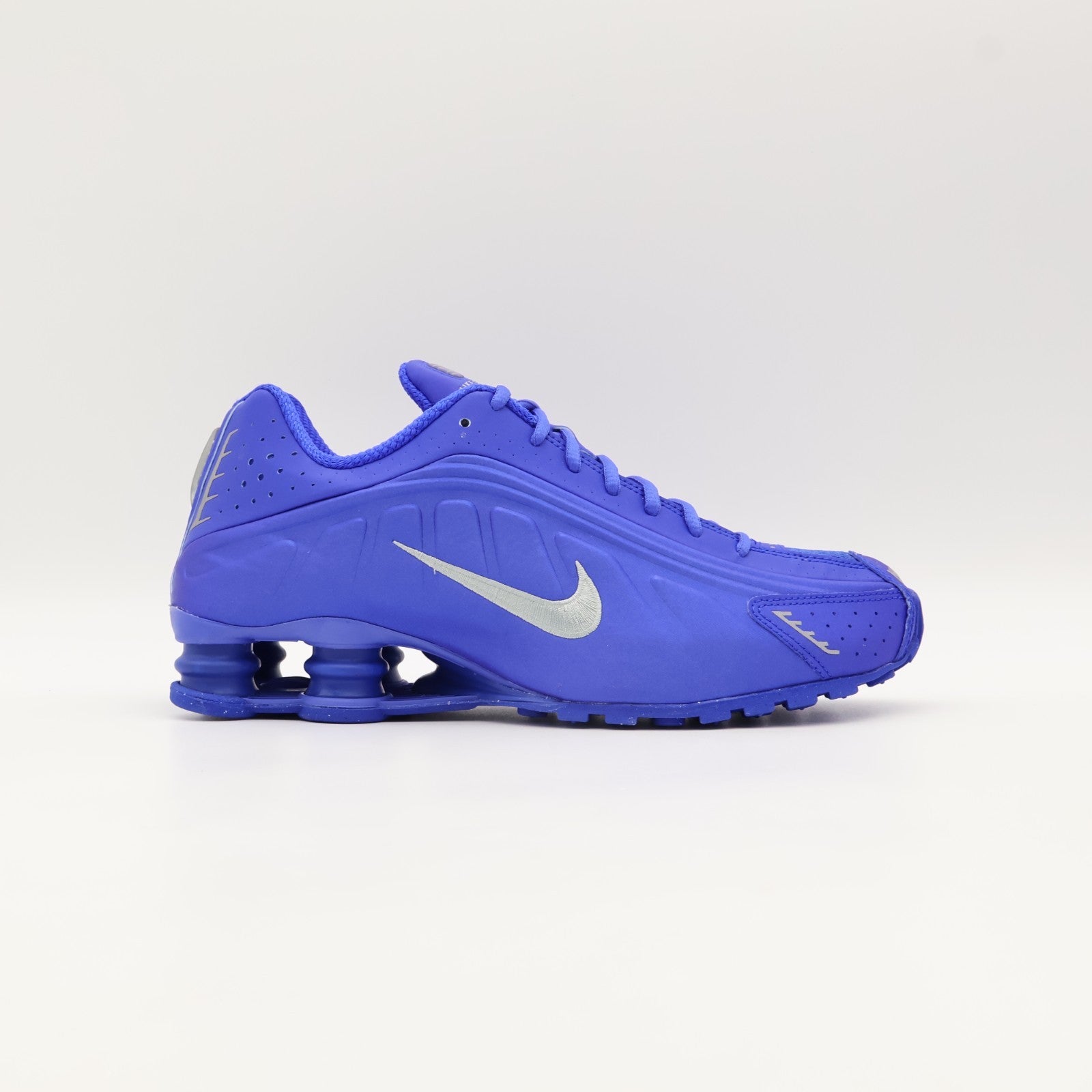 HJ7303-445 Nike Women's Shox R4 Racer Blue and Metallic Silver (Women's)