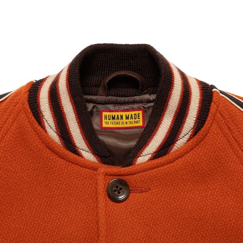 HUMAN MADE Wool Varsity Jacket Orange