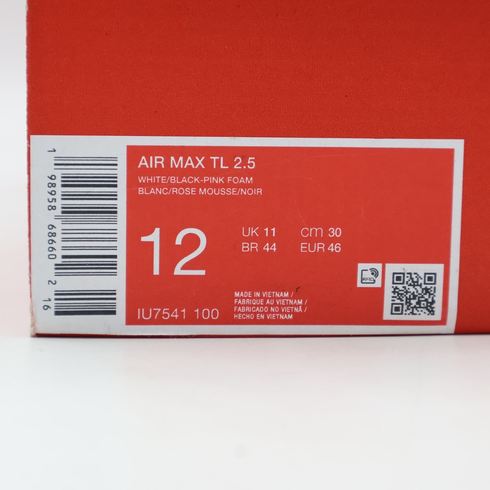IU7541-100 Nike Air Max TL 2.5 White/Pink Foam/Anthracite (Men's)