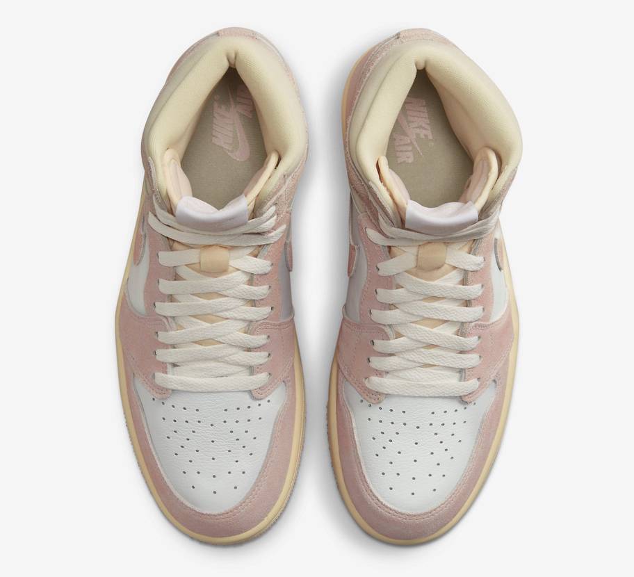FD2596-600 Nike WMNS Air Jordan 1 Retro High OG Washed Pink Beige White Ivory