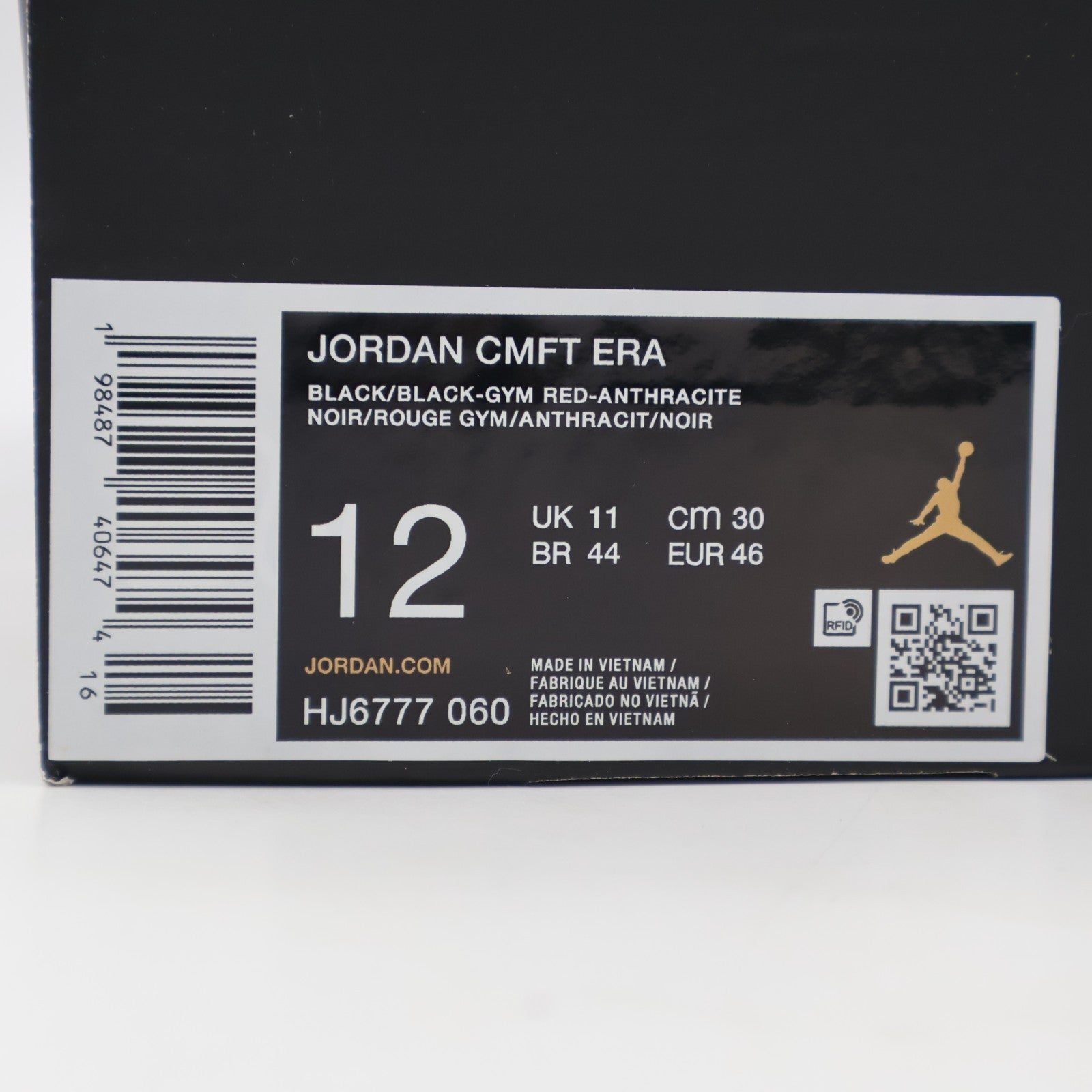 HJ6777-060 Nike Jordan CMFT Era Black Gym Red Anthracite (Men's)