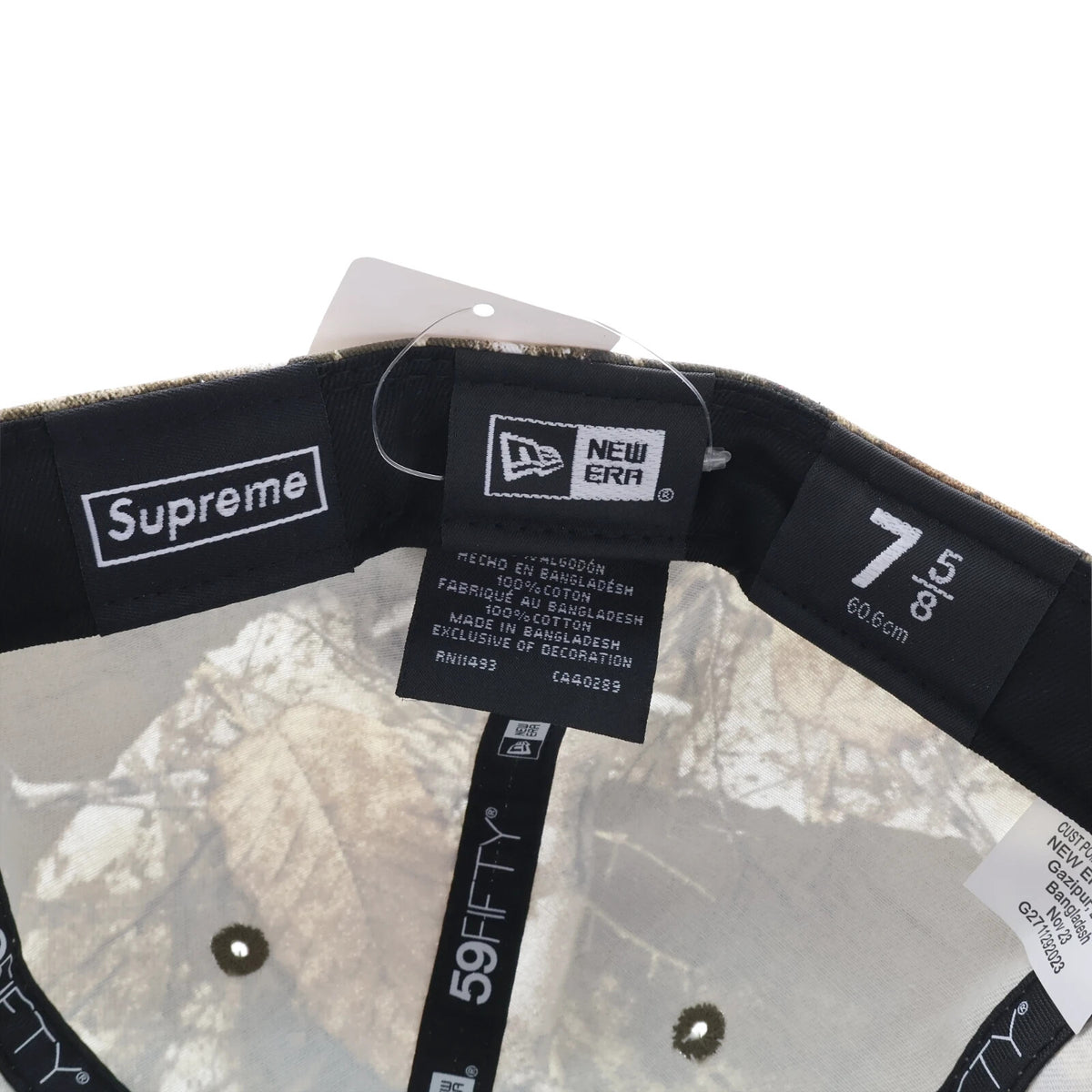 Supreme Gold Cross S Logo New Era RealTree Camo