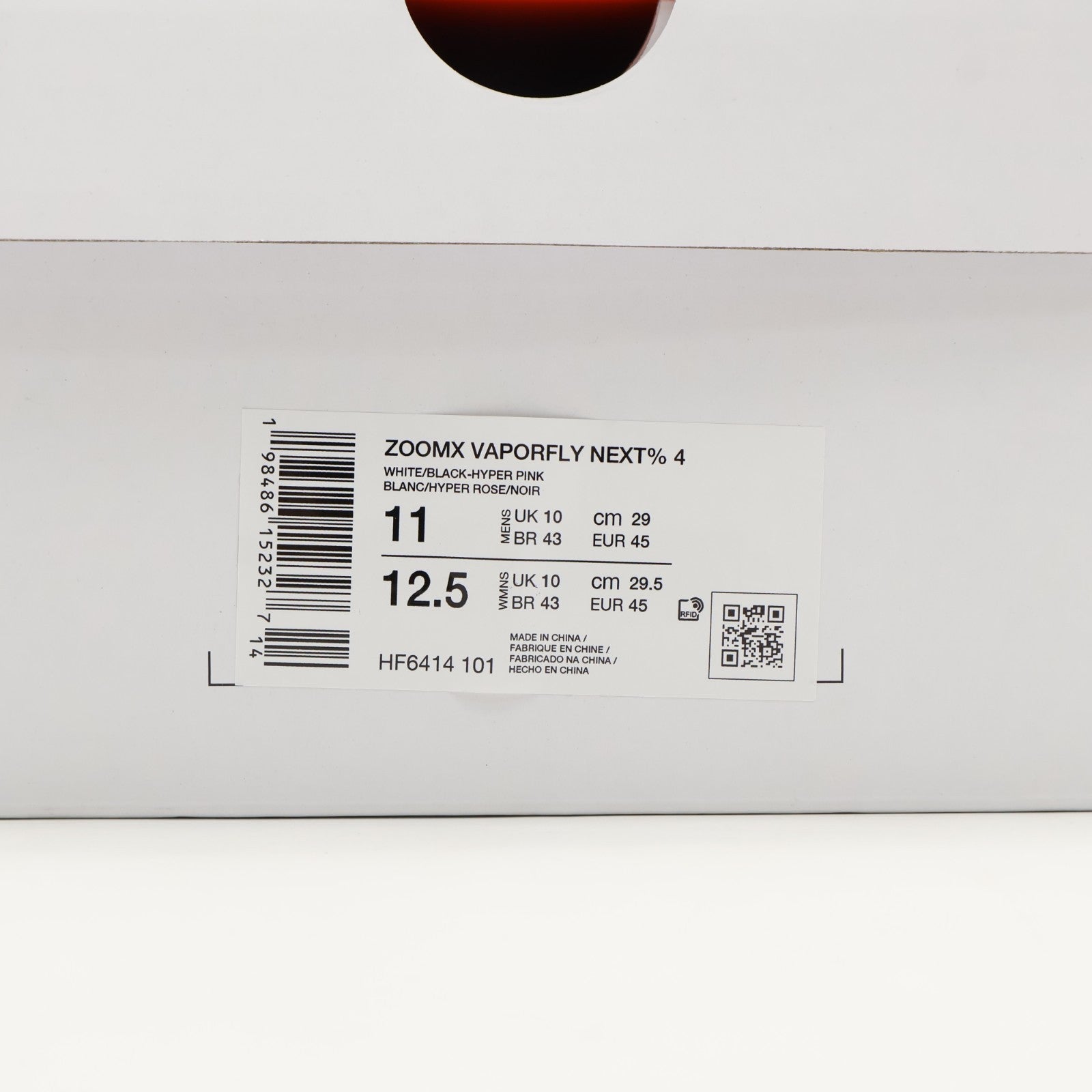 HF6414-101 Nike Vaporfly 4 White Hyper Pink Mint Foam Black (Men's)