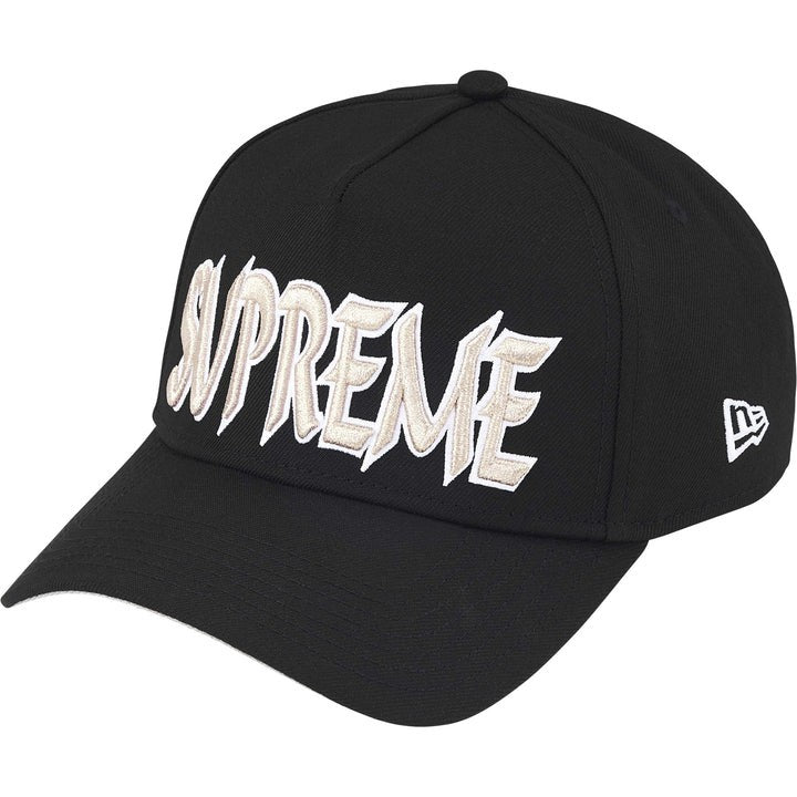 Supreme Sharp Spellout Adjustable New Era Black