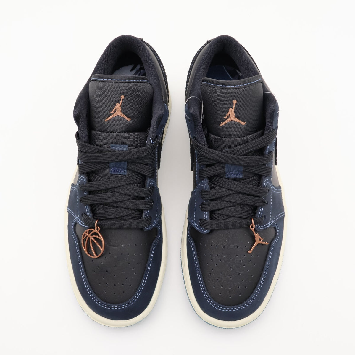 FJ5478-010 Nike Air Jordan 1 Low Navy Black Snakeskin Dark Obsidian (Women's)
