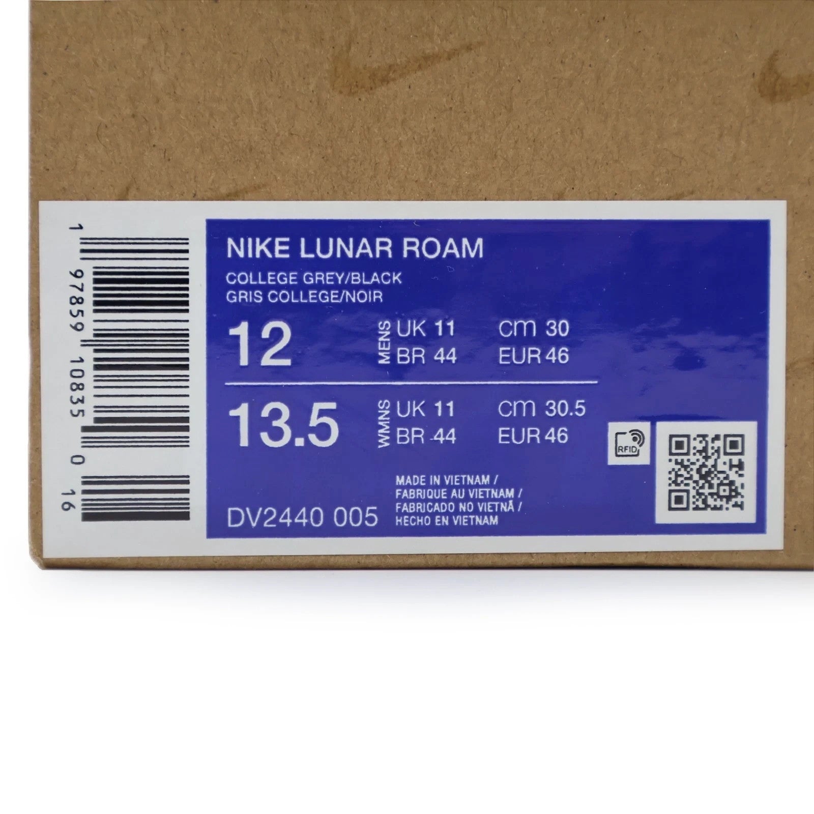 DV2440-005 Nike Lunar Roam College Grey Light Orewood Brown Cave Stone (Men's)