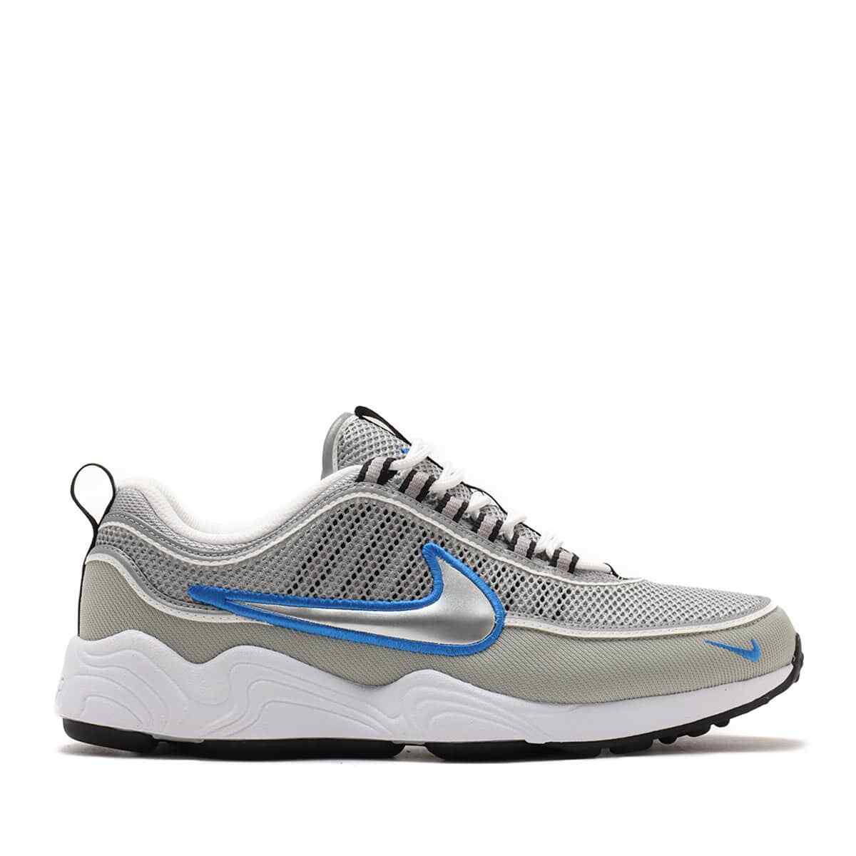 HF9117-003 Nike Air Zoom Spiridon Metallic Silver and Signal Blue (Men's)