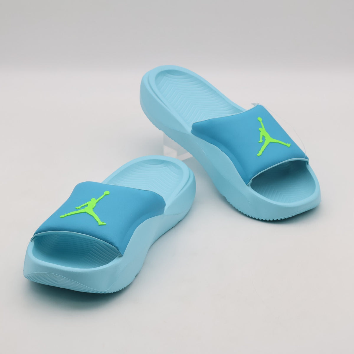 HF3263-400 Nike Jordan Franchise Slides Chlorine Blue Copa Electric Green (Men's