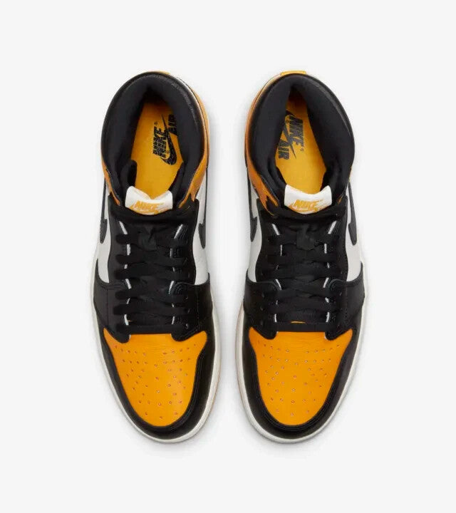 555088-711 Nike Air Jordan 1 Retro High OG Yellow Toe 2022 black white