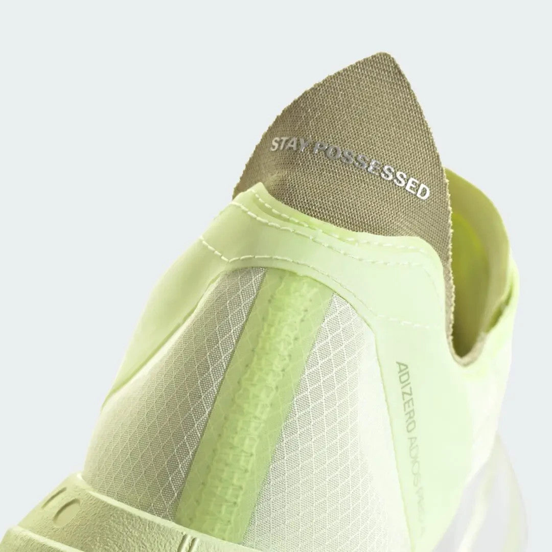 KH8441 Satisfy Ã adidas Adizero Adios Pro 4 "Tent Green/Matte Silver"