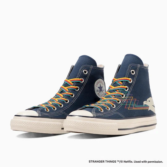 31316480 Stranger Things 5 Ã Converse All Star Aged 87 TS Hi Navy (Men's)