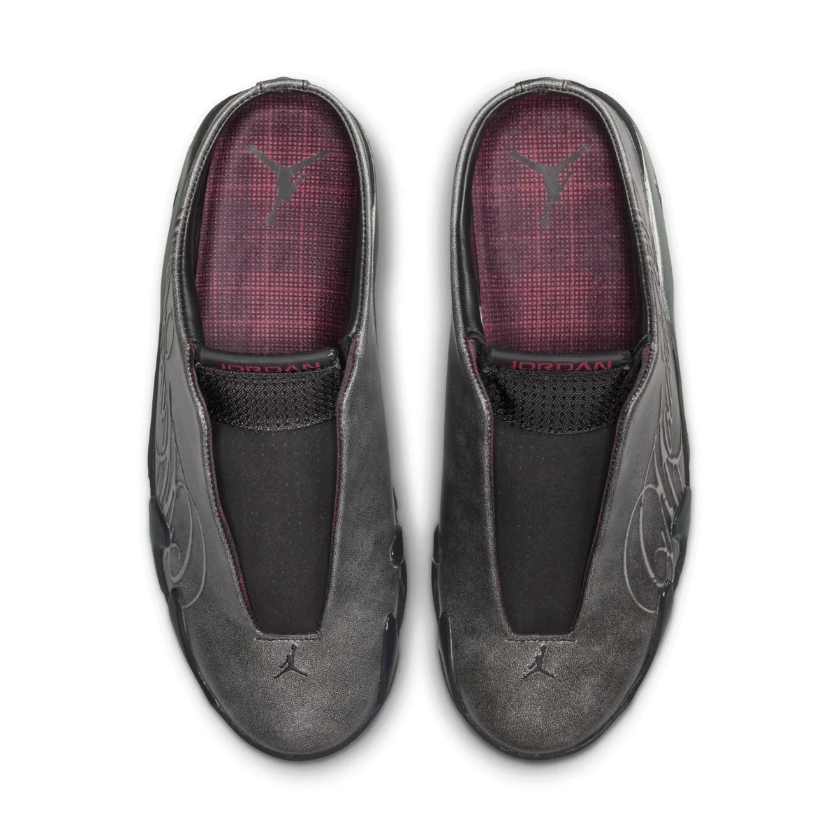 IR0908-001 Mowalola Ã Nike Air Jordan 14 Mule "Black/Metallic Silver" (Men's)