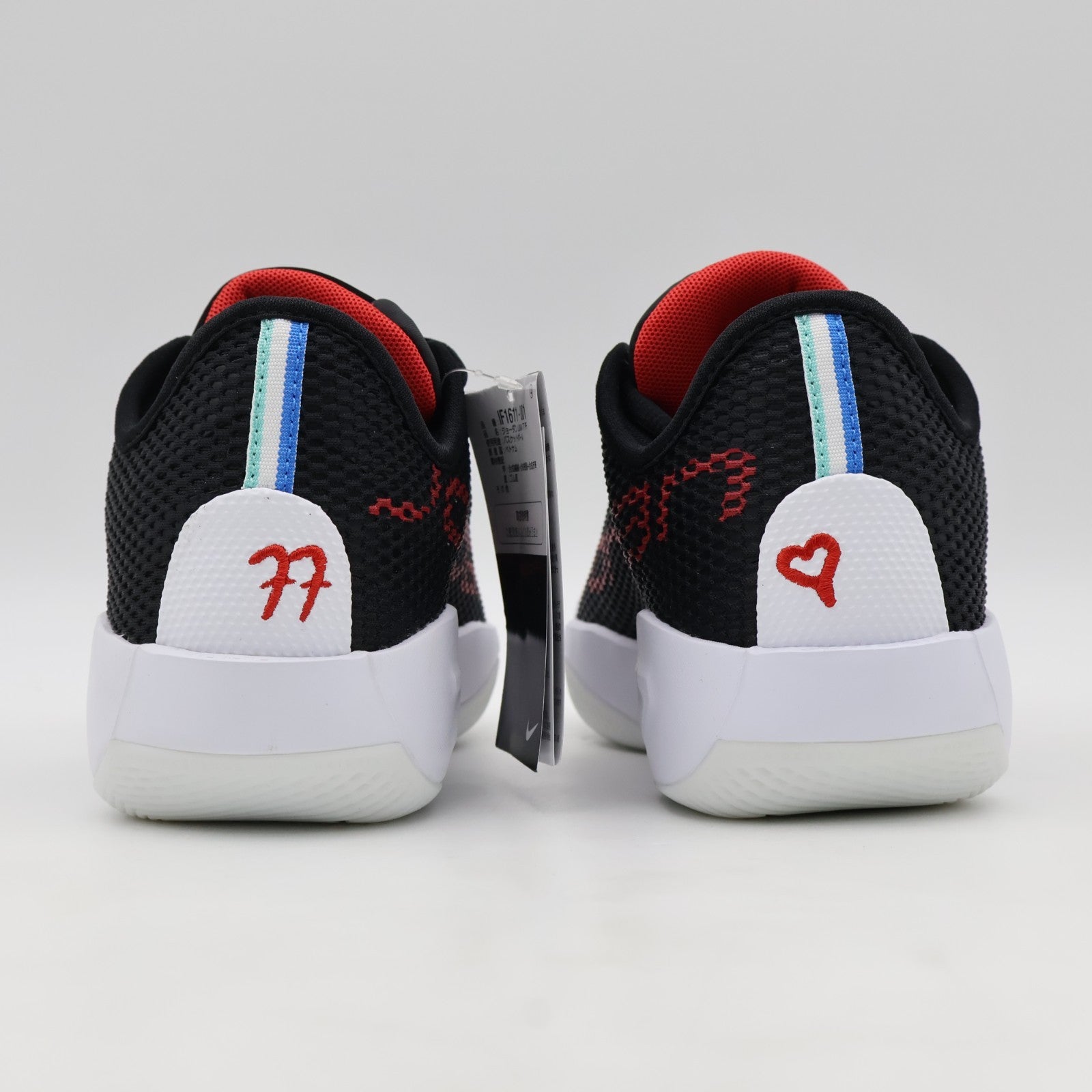IF1611-001 Nike Luka 77 Bred Basketball Shoes Black White University Red (Menâs)