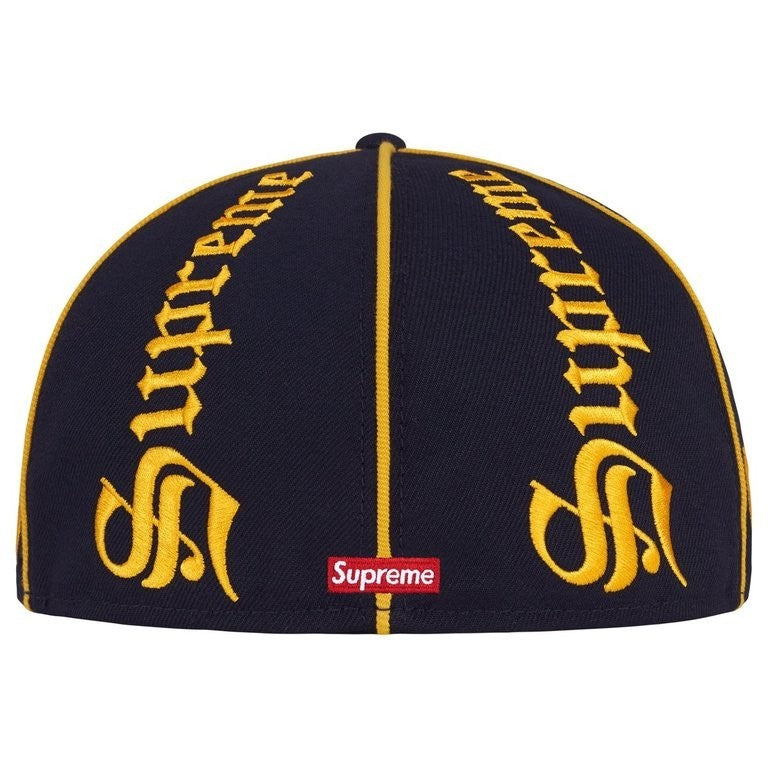 Supreme Piping Script New Era Navy