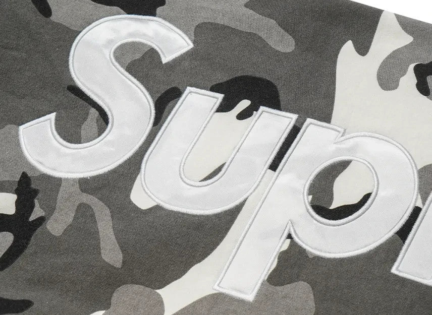 811939 Supreme Satin Applique Sweatpant (26SS) "Snow Camo"