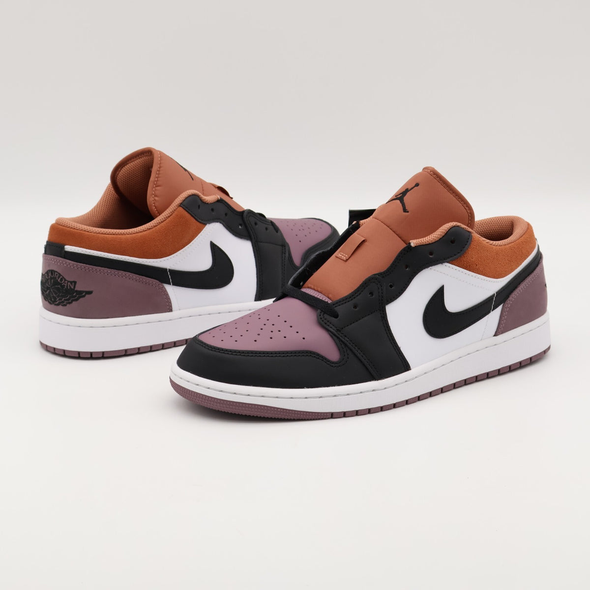 FB9907-102 Nike Air Jordan 1 Low SE White Sky J Orange Sky J Mauve Black (Men's)