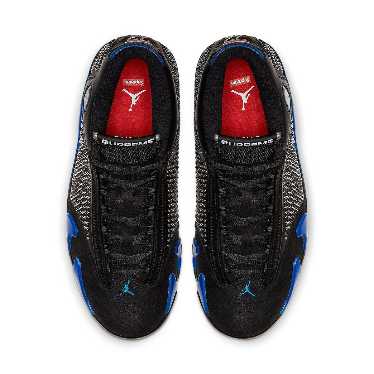 BV7630-004 Supreme Nike Air Jordan 14 Retro Black Varsity Royal Chrome (Men's)