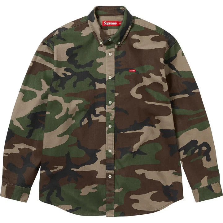Supreme Small Box Denim Shirt Woodland Camo