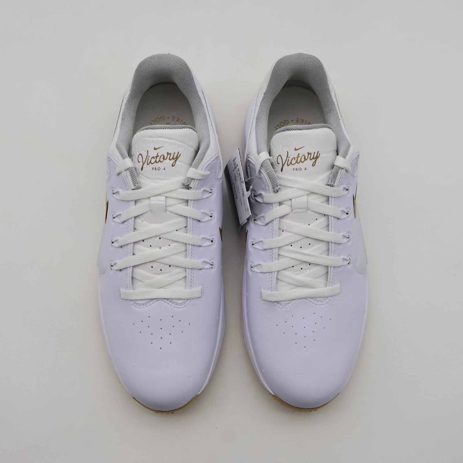 IF4082-100 Nike Victory Pro 4 Golf White/Metallic Gold (Men's)